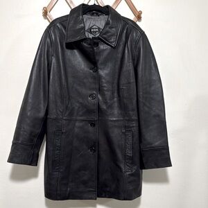 111 STATE woman plus size 1X leather jacket black